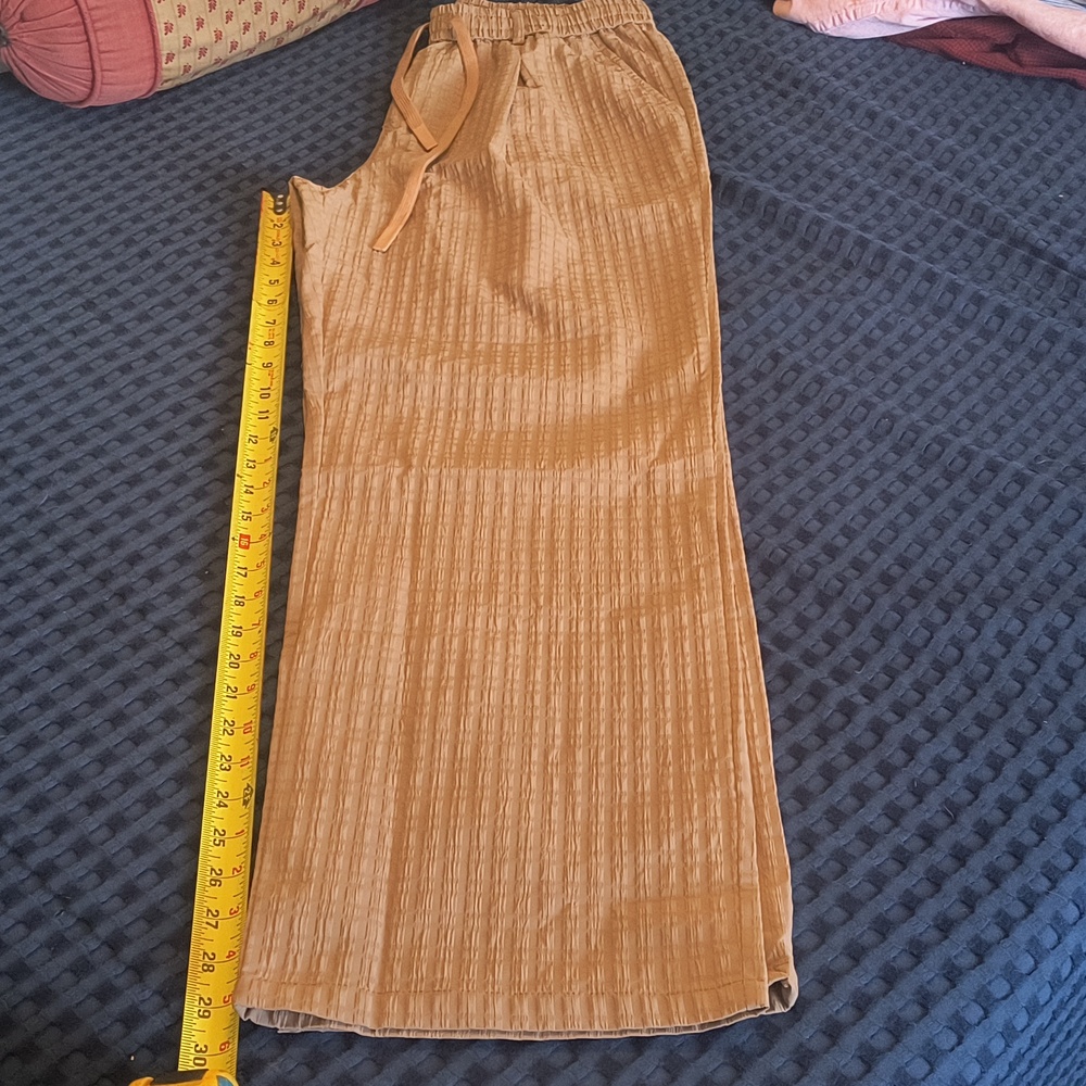 Tan Pleated Pants